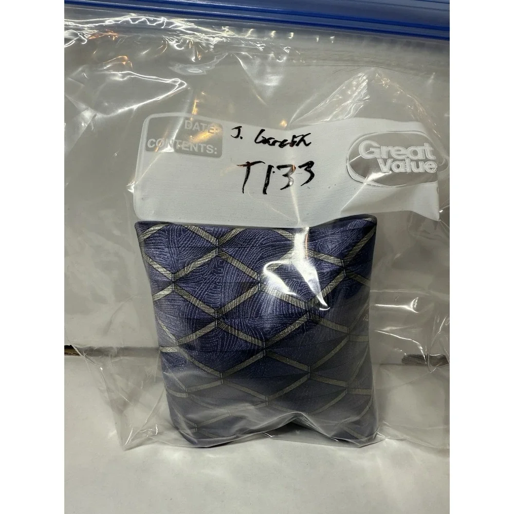 Grateful Dead Tie Statuesque 17th‎ Set VTG 1996 Blue Geometric Jacquard Stealie